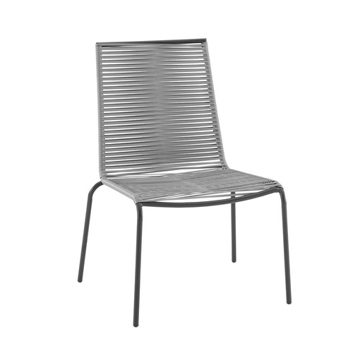 Gray woven stackable patio - stackable,