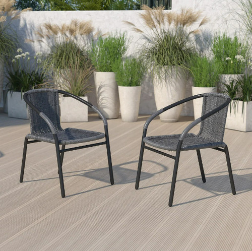 Grey outdoor rattan - outdoor, chair