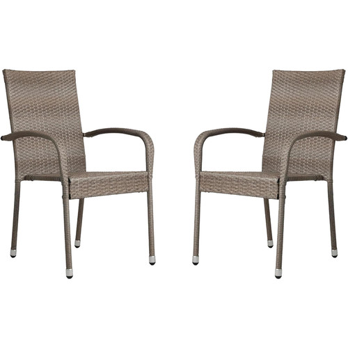 Gray wicker patio chairs set - patio,