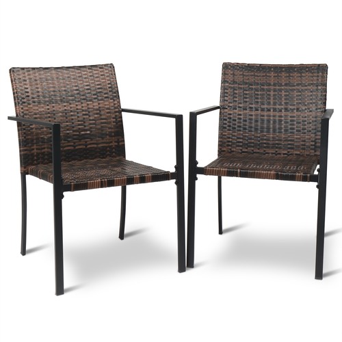 2pcs stackable outdoor wicker - 2pcs,