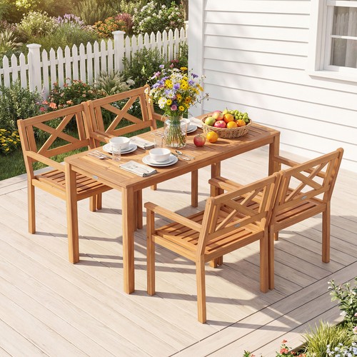 2pcs acacia wood - acacia, patio