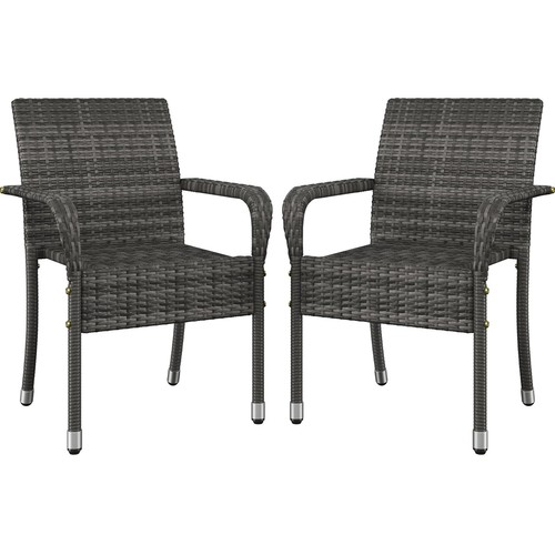Grey stackable outdoor rattan - stackable,