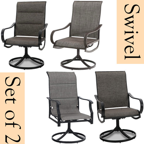 Patio swivel chairs set - of, 2