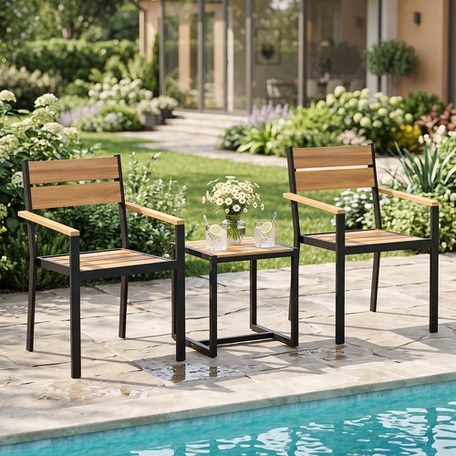 Patio dining chair set 2 - of,