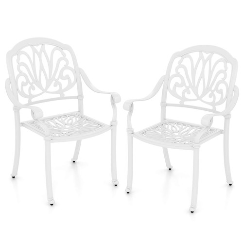 2pcs patio cast aluminum - cast,